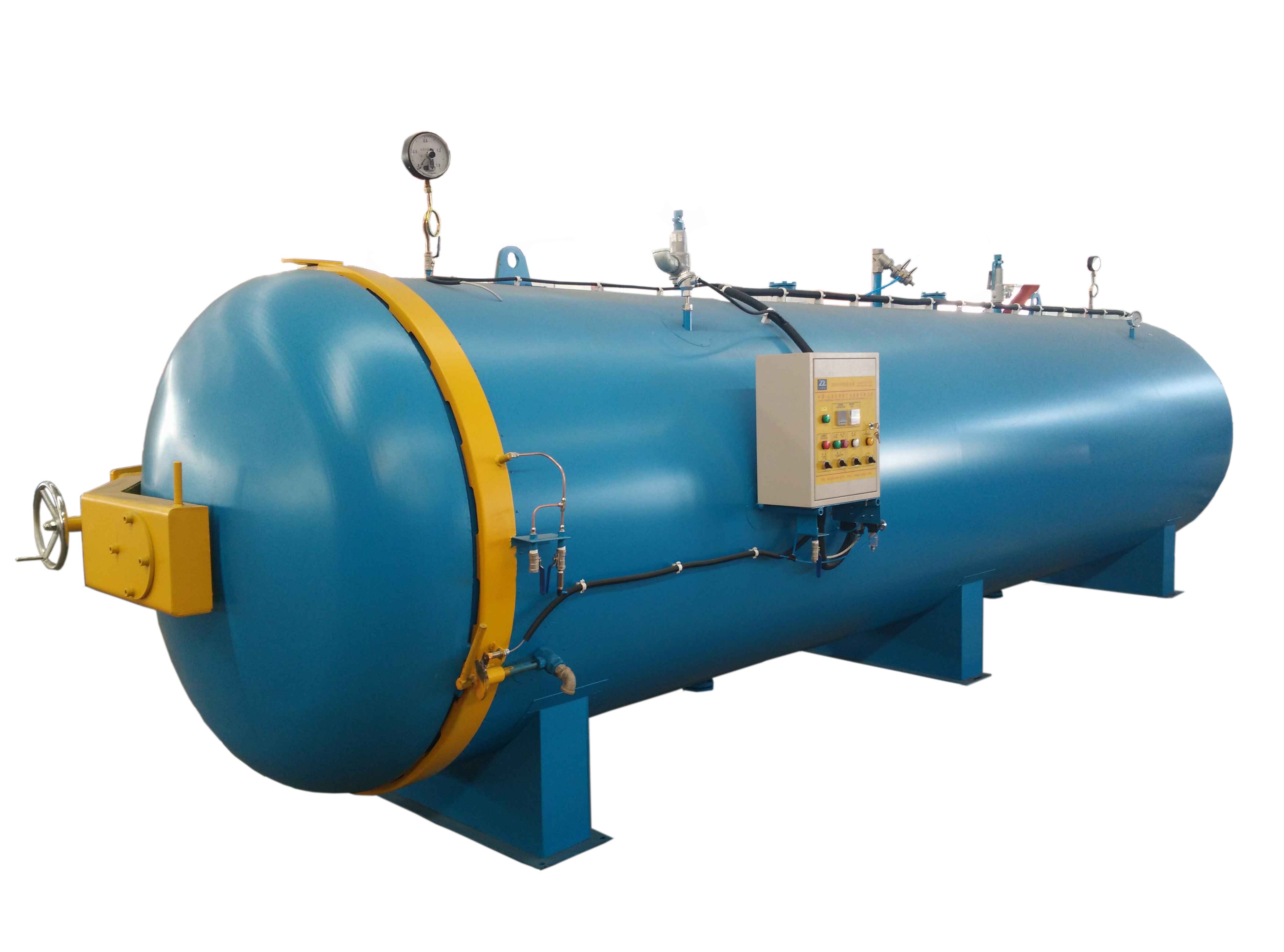 <b>硫化罐適用于橡膠、輪胎翻新、膠輥、膠管、膠囊、膠鞋、膠帶、膠板、管道等產(chǎn)品硫化，無錫雷特石化重工裝備有限公司以成熟的技術(shù)，先進的生產(chǎn)設(shè)備設(shè)計制選大型硫化罐、立式硫</b>